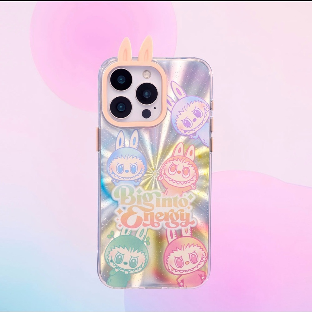 Big Into Energy Holographic Bunny Phone Case